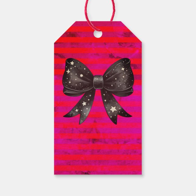 Etiqueta Para Presente Red Coquette arco Halloween (Verso)