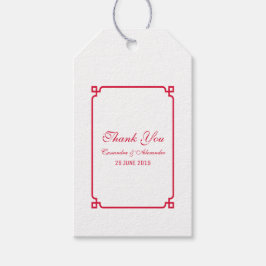 Etiqueta Para Presente Red Deco Chic Wedding
