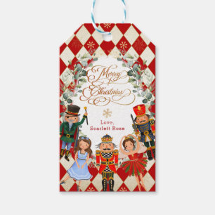 Etiqueta Para Presente Red Dourado Noz Festa de Natal Feliz
