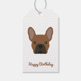 Etiqueta Para Presente Red Fawn French Buldogue Birthday