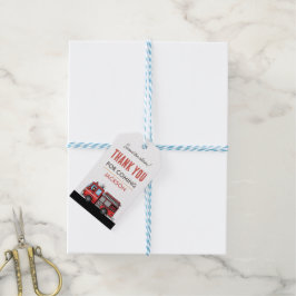 Etiqueta Para Presente Red Fire Truck Party Décor | Custom Kids Birthday