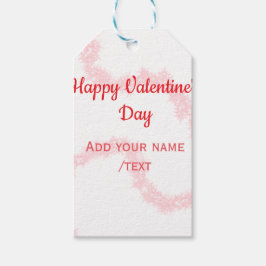 Etiqueta Para Presente Red glitter lines happy Valentine's day spiral nam