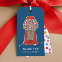 Red Gumball Machine Candy Gum Obrigado
