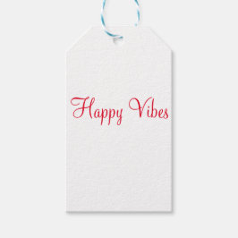 Etiqueta Para Presente Red Happy vibe simples caligrafia mínima