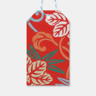 Etiqueta Para Presente Red Hawaiian Japan Kimono: Vintage Floral