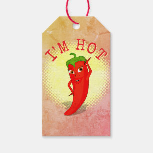 Etiqueta Para Presente Red Hot Pepper Diva Vintage Style Impressão Person