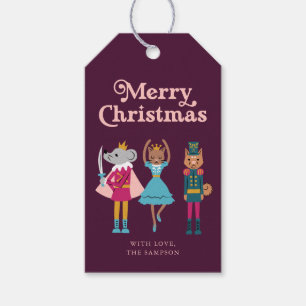 Etiqueta Para Presente Red Nutcracker Animal Feliz Natal