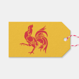 Etiqueta Para Presente Red Rooster (Bandeira da Valônia)