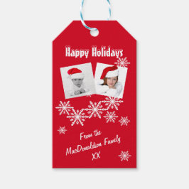 Etiqueta Para Presente Red Snow Instagram modelo de foto Xmas feriado