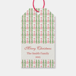 Etiqueta Para Presente Red & White Chinoiserie Garland Grandmillennial