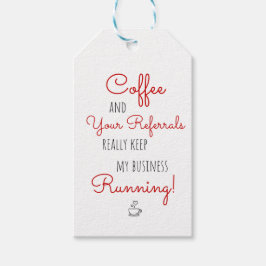 Etiqueta Para Presente Referências De Café Imobiliário Mantêm O Funcionam