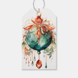 Etiqueta Para Presente Regal Ruby e Verdant Green: Um Vermelho e Verde Fu