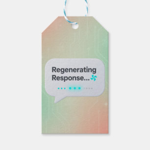 Etiqueta Para Presente Regenerando Resposta... 🔄   Engraçado Natal AI