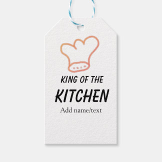 Etiqueta Para Presente Rei do chef de cozinha adicionar nome coroa ha