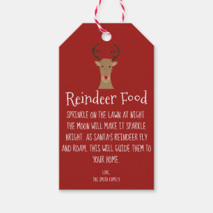 Etiqueta Para Presente Reindeer Comida
