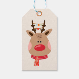 Etiqueta Para Presente Reindeer de Natal