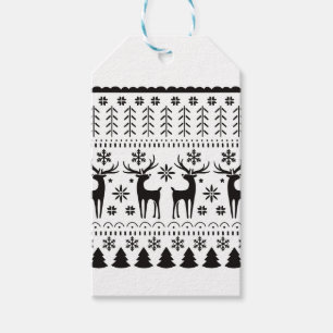 Etiqueta Para Presente Reindeer de Natal para Folk Moderno