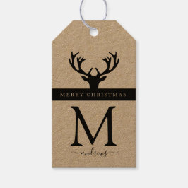 Etiqueta Para Presente Rena de Natal engraçada e engraçada moderna em pre