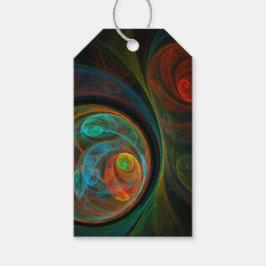 Etiqueta Para Presente Renascimento de Abstrato de Arte Azul