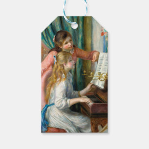 Etiqueta Para Presente Renoir Duas Meninas ao Piano Impressão Música Arte