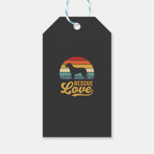 Etiqueta Para Presente Rescue Love Retro Dog Sunset_1