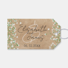 Etiqueta Para Presente Respiração do bebê Aquarela Floral Russo Boho Brid