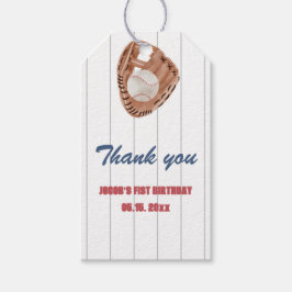 Etiqueta Para Presente Retângulo quadrado de luva de beisebol