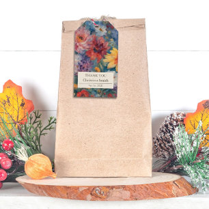 Etiqueta Para Presente Retirada Floral Do Blogue Artístico Vintage Obriga