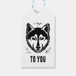 Etiqueta Para Presente Retrato preto e branco do Rouco Lino Cortado Impre