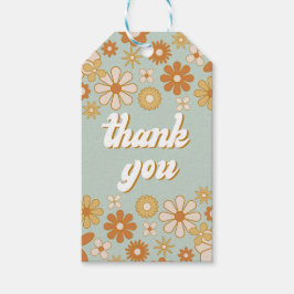 Etiqueta Para Presente Retro Boho Groovy One Hippie Obrigado