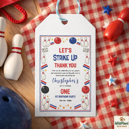 Etiqueta Para Presente Retro Bowling 1st Birthday – Fun Kids