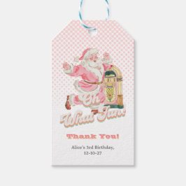 Etiqueta Para Presente Retro Groovy Papai Noel Festa de Natal Obrigado