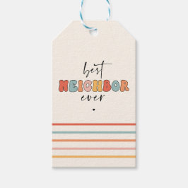 Etiqueta Para Presente Retro Melhor Vizinho Alguma Vez