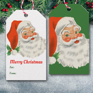 Etiqueta Para Presente Retro Papai Noel Feliz Natal