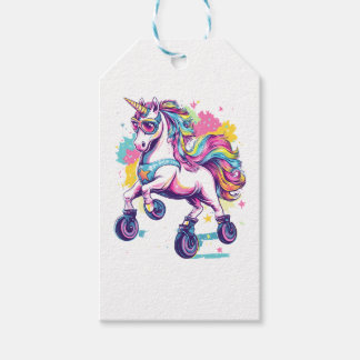 Etiqueta Para Presente Retro Roller Skate Unicorn (1)