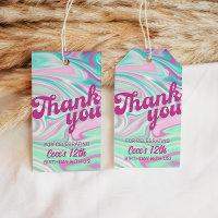 Retro Swirls Pinks & Greens Obrigado