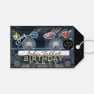 Etiqueta Para Presente Retro T3 Audiotape 55º Aniversário Obrigado Presen