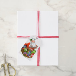 Etiqueta Para Presente retro v intage Natal Papai noel Feriado