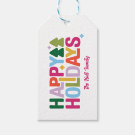 Etiqueta Para Presente Retro Vibes Multi-Color Gift Tag 