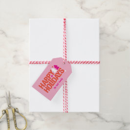 Etiqueta Para Presente Retro Vibes Orange and Pink Gift Tag
