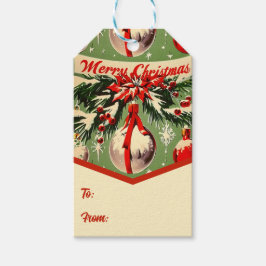 Etiqueta Para Presente Retro Vintage Christmas: Mid Century Yuletide 3