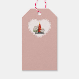 Etiqueta Para Presente Retro Vintage Coquette Baby Animais Cat Gingham