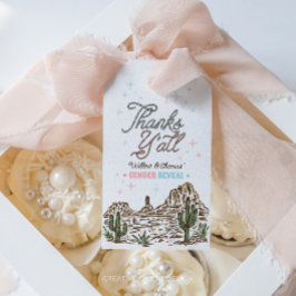 Etiqueta Para Presente Revelação do Sexo ao Modo Western: Cowboy ou Cowgi