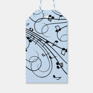 Etiqueta Para Presente Rico Music Notes Blue
