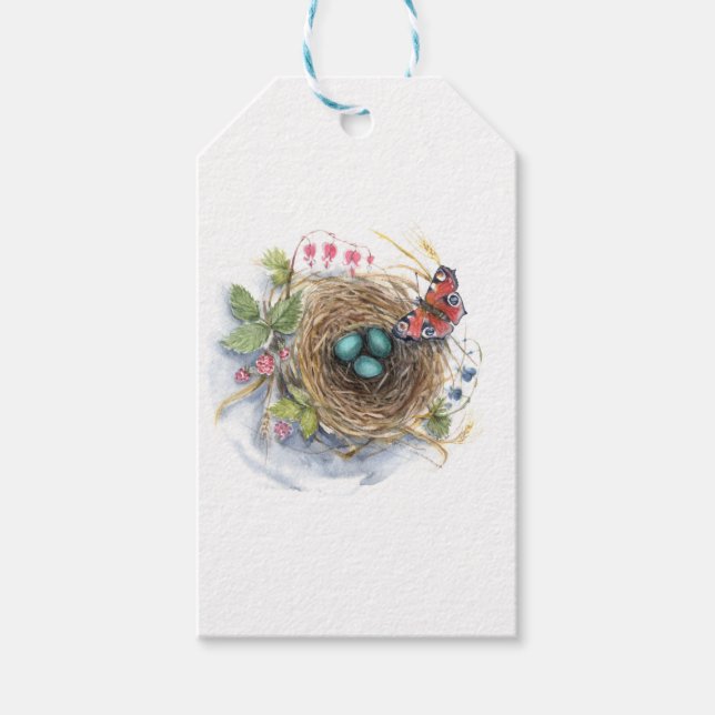 Etiqueta Para Presente Robin Nest (Frente)