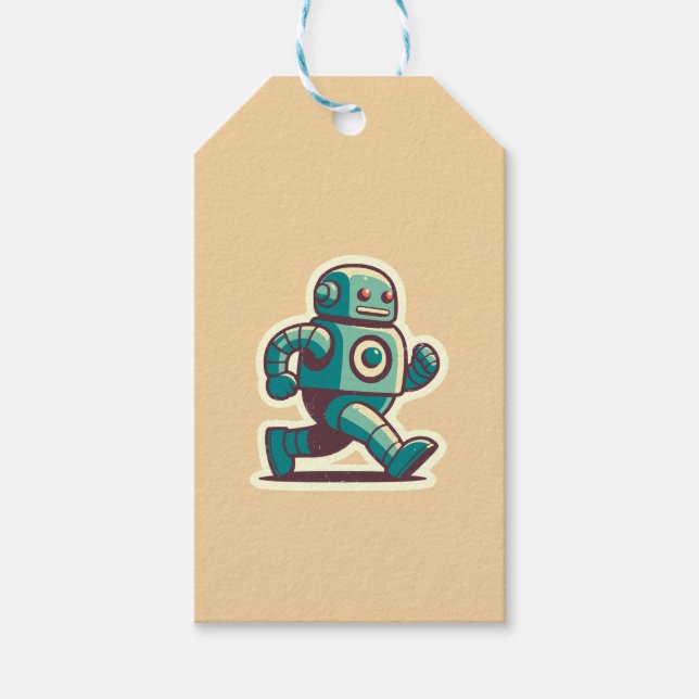 Etiqueta Para Presente Robot Runner (Frente)
