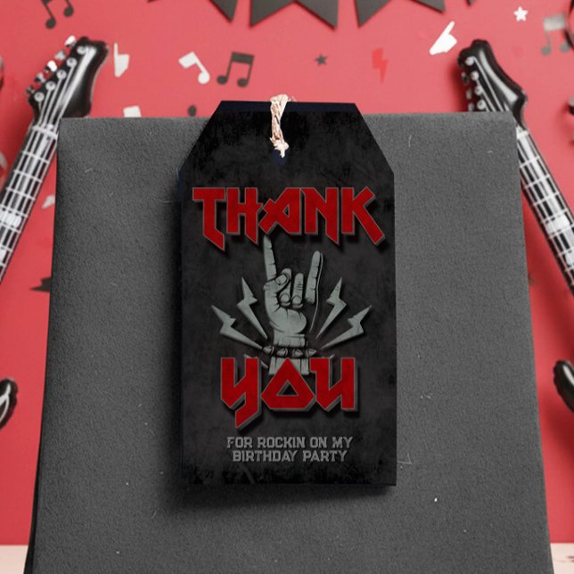Etiqueta Para Presente Rock and Roll - Tema de rock  (Rock and Roll - Rock themed Gift Tags)