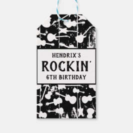 Etiqueta Para Presente Rock & Roll Guitar Birthday Party Napkins