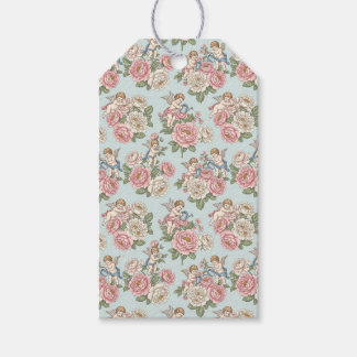 Etiqueta Para Presente Rococo Revival Cherub Floral Toile Wrapping Paper