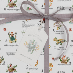 Etiqueta Para Presente Rolas-Tortas 12 Dias de Natal